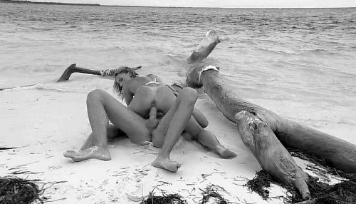 Секс на пляже гиф